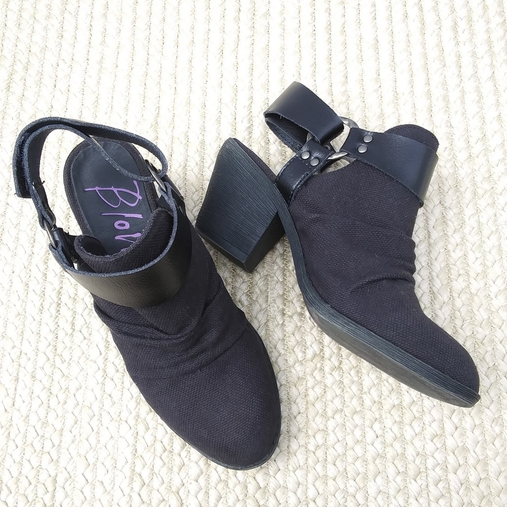 Blowfish Malibu Open Back Booties Sz 7.5